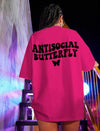 Remera Oversize Antisocial Pink